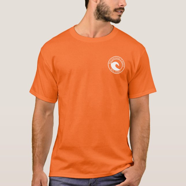 T-shirt Crête de bois sauvage Blanc Ocean Wave Circle Desi (Devant)
