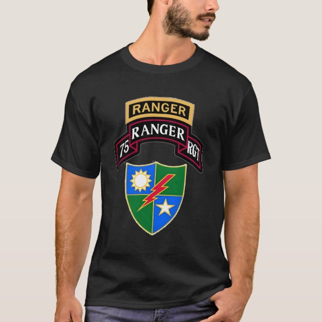 T-shirt Crête De Défilement De L'Onglet Régit Du Ranger 75 (Devant)