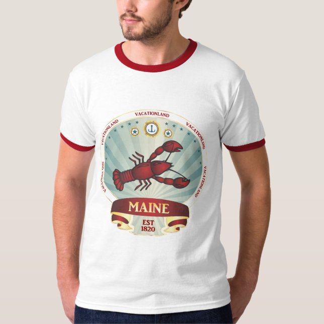 T-shirt Crête de homard du Maine (Devant)