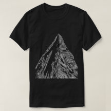 Crête de montagne rocheuse T-chemise-Noire