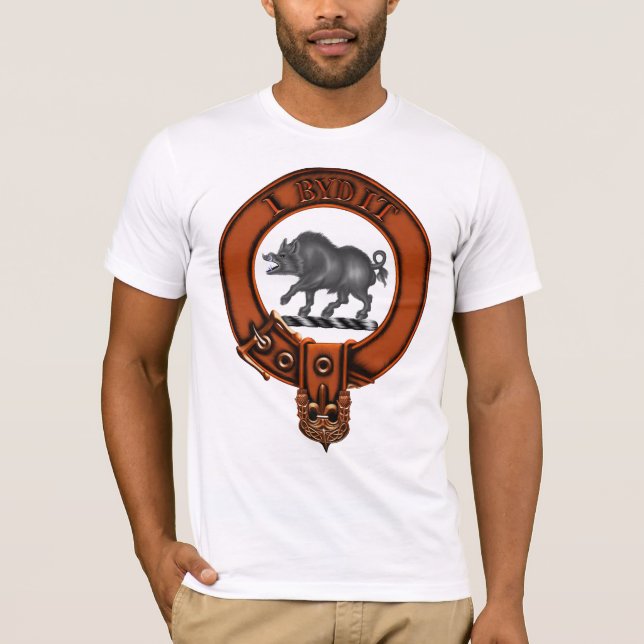 T-shirt Crête et Targe de famille de Nesbitt de clan (Devant)