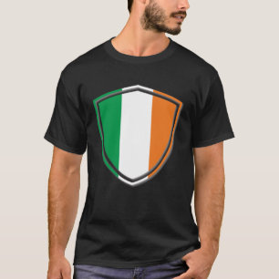 T-shirt Crête irlandaise tricolore vert blanc orange Irlan