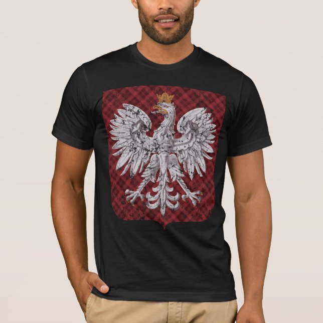 T-shirt Crête polonaise de plaid d'Eagle (Devant)
