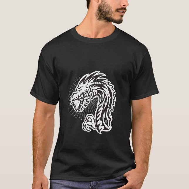 T-shirt Crête tribale de dragon (Devant)