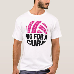 T-shirt Creuse Pour Un Volleyball Cure Octobre Cancer Du S