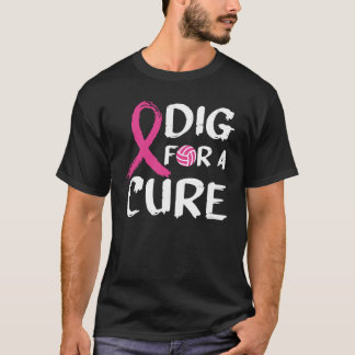 T-shirt Creuse Pour Un Volleyball Cure Octobre Cancer Du S