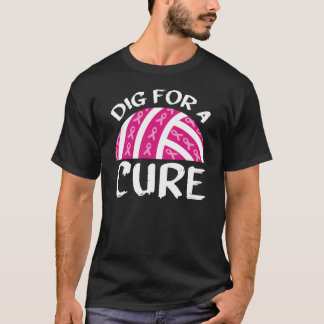 T-shirt Creuse Pour Un Volleyball Cure Octobre Cancer Du S