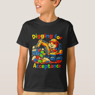 T-shirt Creuser pour l'acceptation autisme sensibilisation