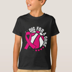 T-shirt Creusez pour une guérison Sketll Rose Sensibilisat