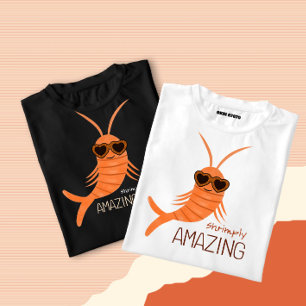 T-shirt Crevette avec lunettes de soleil