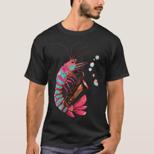 T-shirt Crevette de jazz – Solo de saxophone sous-marin