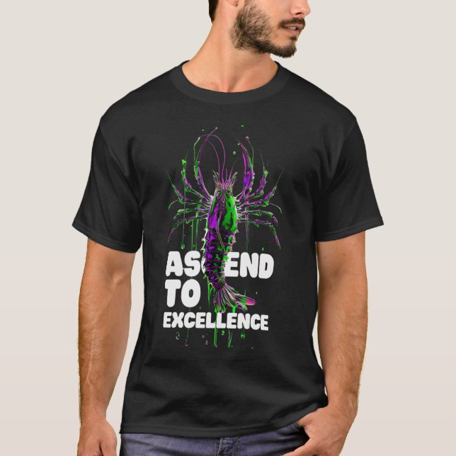 T-shirt Crevette de la fée accédant à l'excellence (Devant)