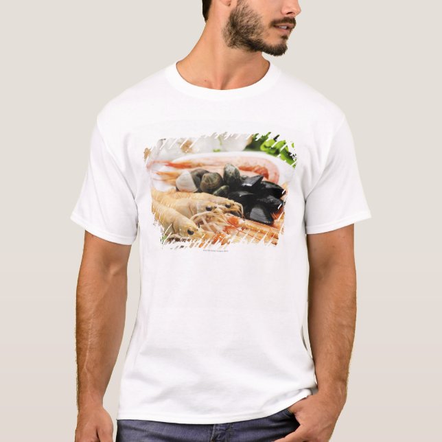 T-shirt Crevette et moules (Devant)