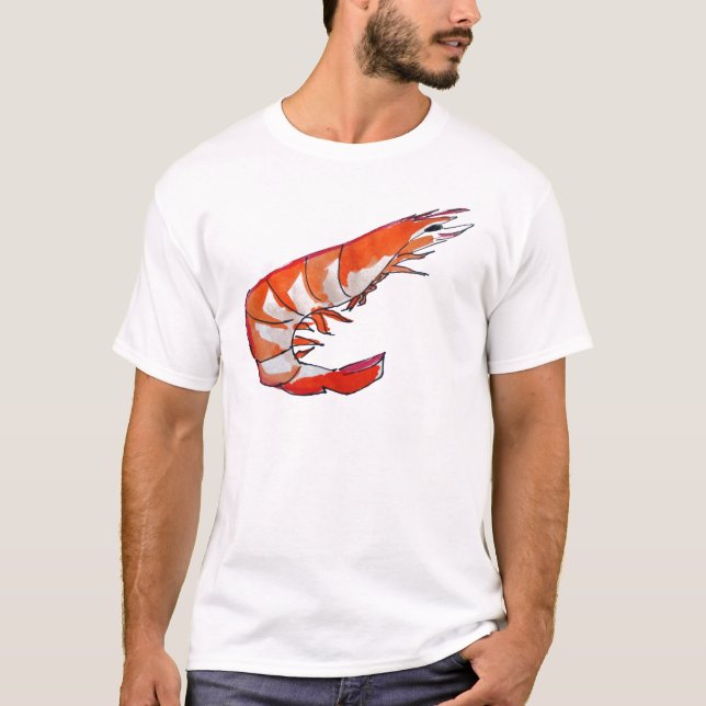 T-shirt crevettes crevettes fruits de mer art kitsch (Devant)