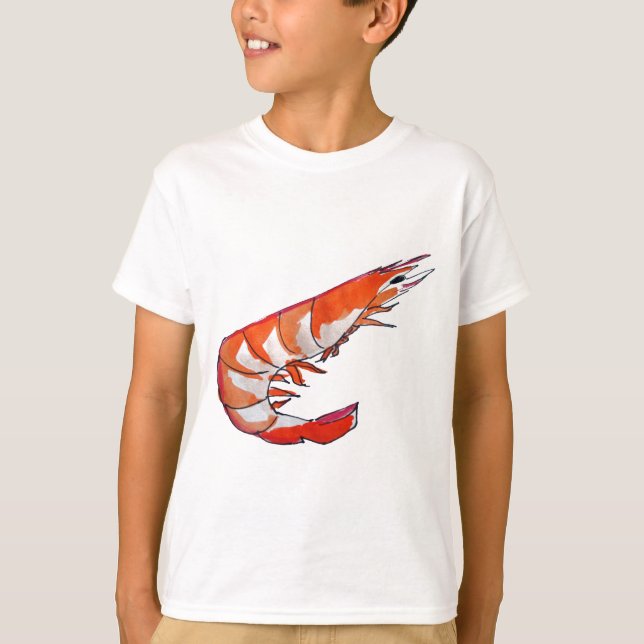T-shirt crevettes crevettes fruits de mer art kitsch (Devant)