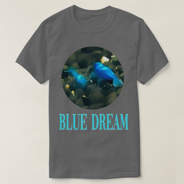 T-shirt Crevettes de rêve bleu (Design devant)