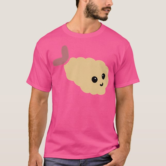 T-shirt Crevettes Kawaii (Devant)