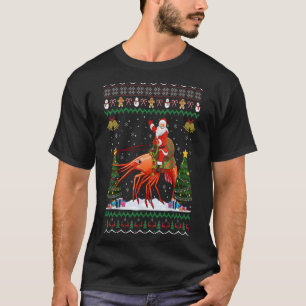 T-shirt Crevettes Vilain Noël Cadeau Père Noël Riding C