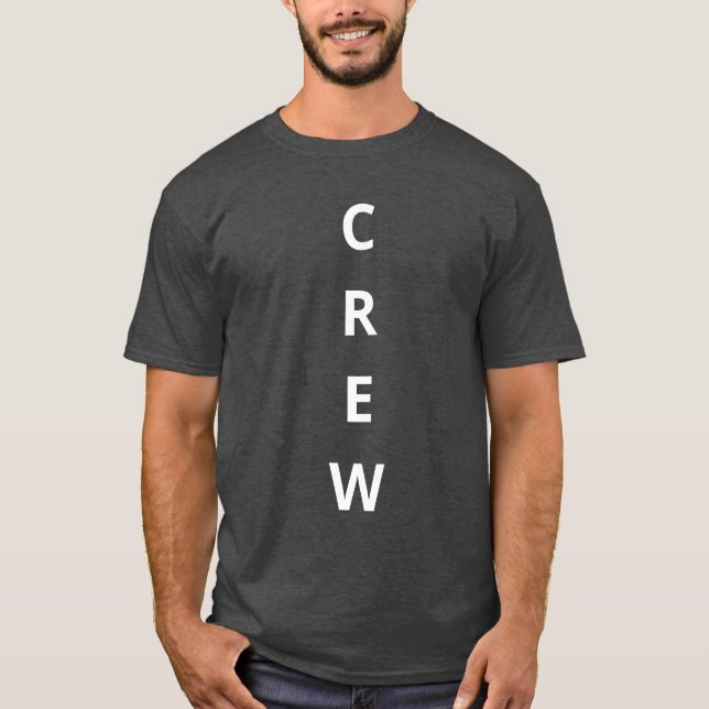 T-shirt Crew Ajouter Entreprise Logo Texte Ici Mens (Devant)