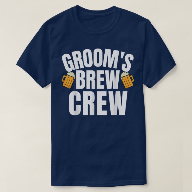 T-shirt Crew Crew Groom Squad Wedding Party Groomsman Groo (Design devant)
