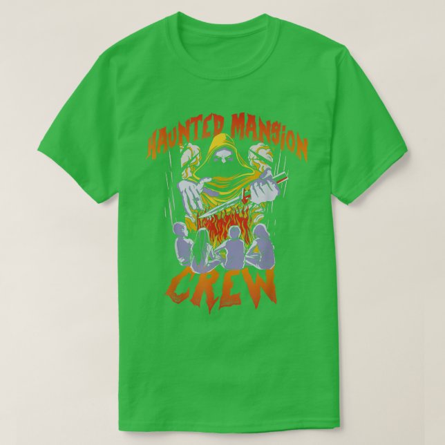 T-shirt Crew Haunted Bewitch Mansion  Halloween  (Design devant)