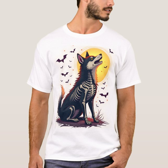 T-shirt Cri de Shiba squelette (Devant)