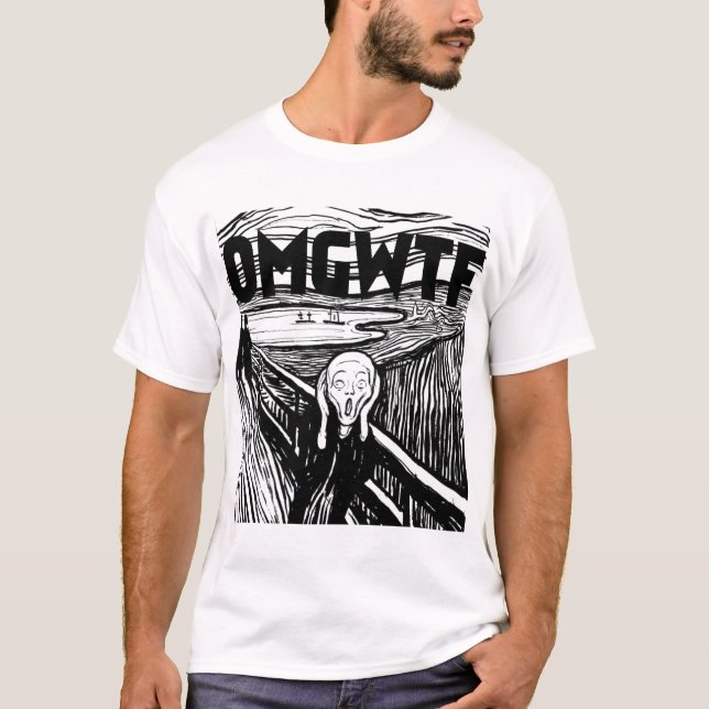 T-shirt Cri perçant b/w d'OMGWTF (Devant)