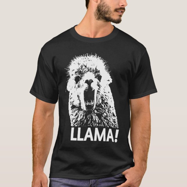T-shirt Criant Llama No Drama Alpaca (Devant)