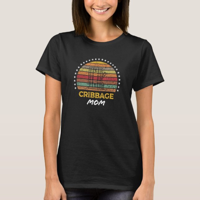 T-shirt Cribbage Mom Board Game Quote Graphic (Devant)