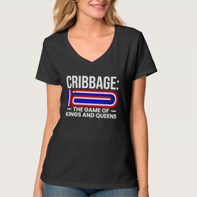 T-shirt Cribbage The Game Of Kings And Queens (Devant)