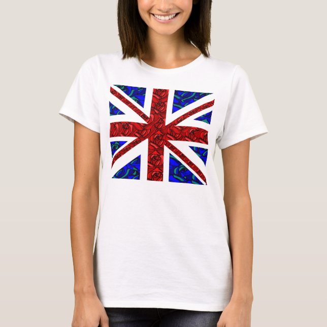 T-shirt cric floral des syndicats, unionjack frais, cric à (Devant)
