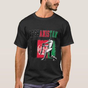 T-shirt Cricket avec l'équipe du drapeau afghan Fan de cri