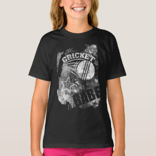T-shirt Cricket Baby, Grunge Noir Cricket