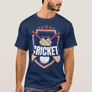 T-shirt Cricket Bats with ball and written text