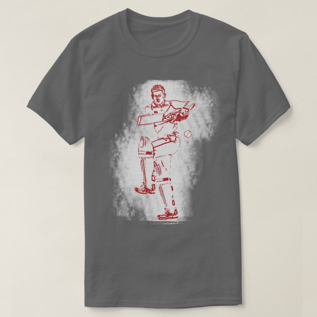 T-shirt Cricket batteur Art j5 (Design devant)