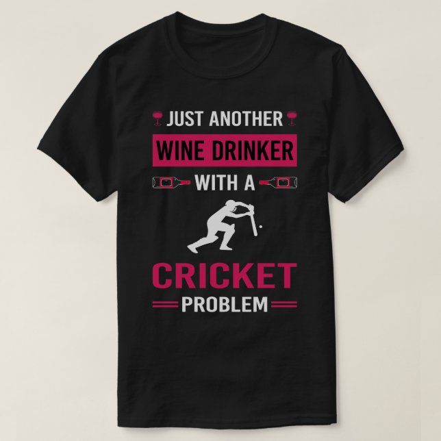 T-shirt Cricket Boisson Vin (Design devant)