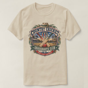 T-shirt Cricket de campagne australien vintage de base Cri