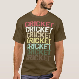 T-shirt Cricket de texte coloré