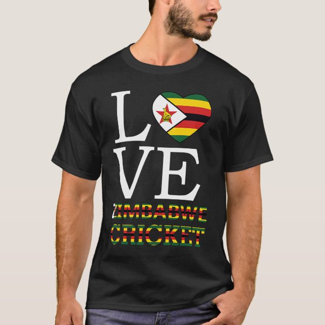 T-shirt Cricket du Zimbabwe pour hommes (Devant)