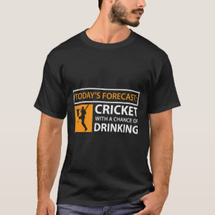 T-shirt Cricket et Bière Drôle Boire Cricket Fa