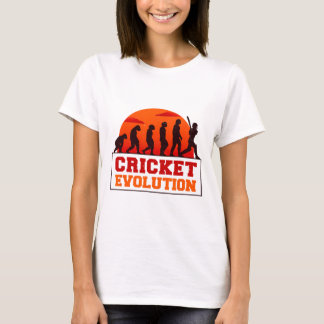 T-shirt Cricket Evolutionn Funny Sport Fan Cricketer Novel
