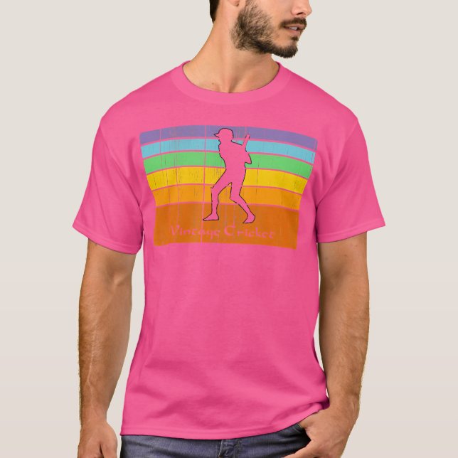 T-shirt Cricket Homme Unique Coloré (Devant)