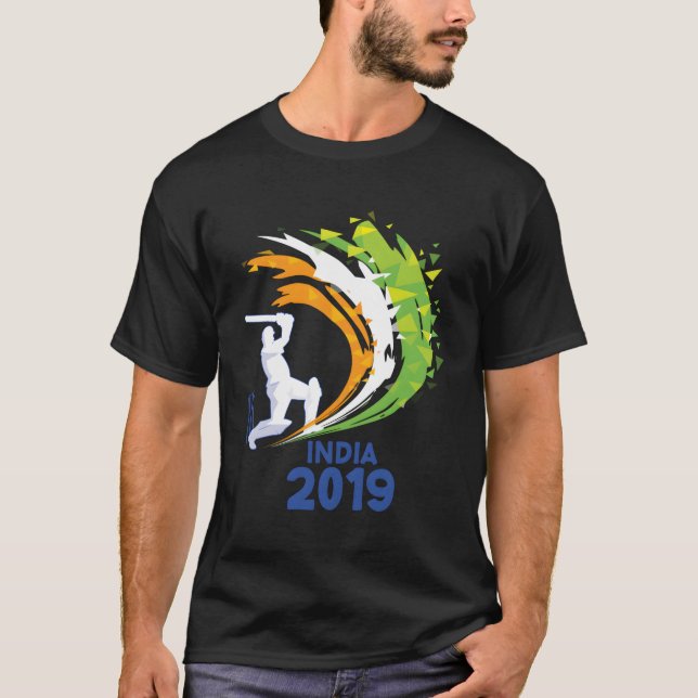 T-shirt Cricket Inde 2019 (Devant)