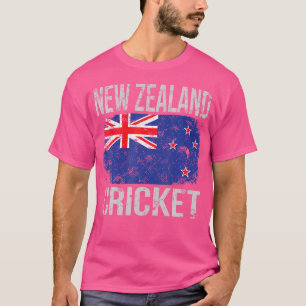 T-shirt Cricket Nouvelle-Zélande Drapeau néo-zélandais Cri