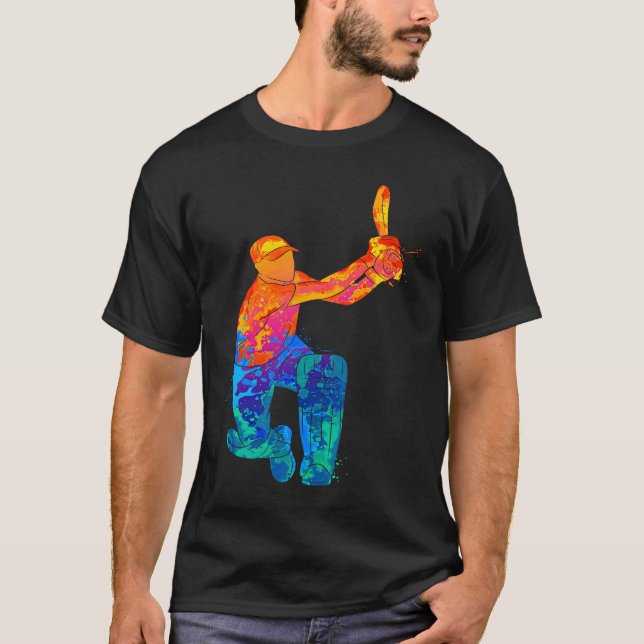 T-shirt Cricket Player Boys Sport Crickets  1 (Devant)