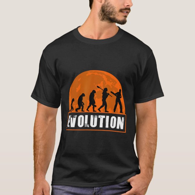 T-shirt Cricket Player Funny Cricket Human Evolution  (Devant)