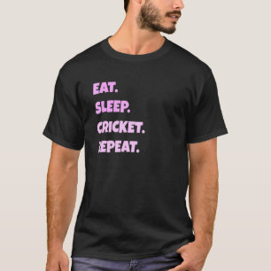 T-shirt Cricket Png Mangez Sleep Sports Répéter Pour Homme