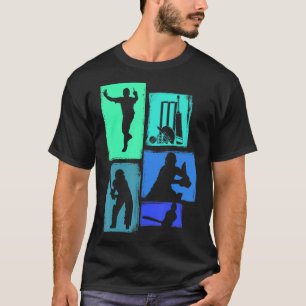 T-shirt Cricket pour batteur de cricket Bowler Boys Crick