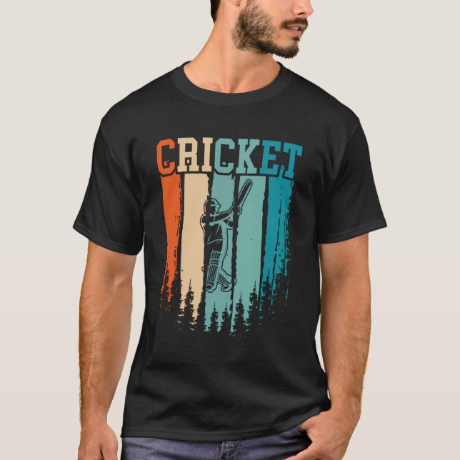 T-shirt Cricket rétro Vintage (Devant)