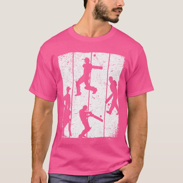 T-shirt Cricket Silhouette Cricket (Devant)